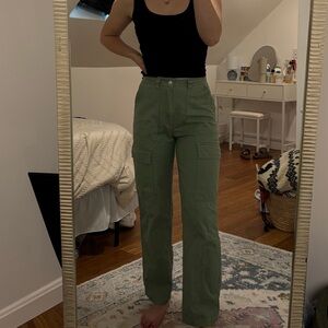 Primark Green Textured Trousers